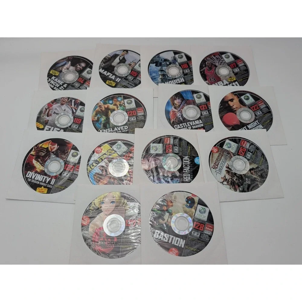 Lot Of 14 Official Microsoft Xbox Magazine Demo Discs 114 - 128